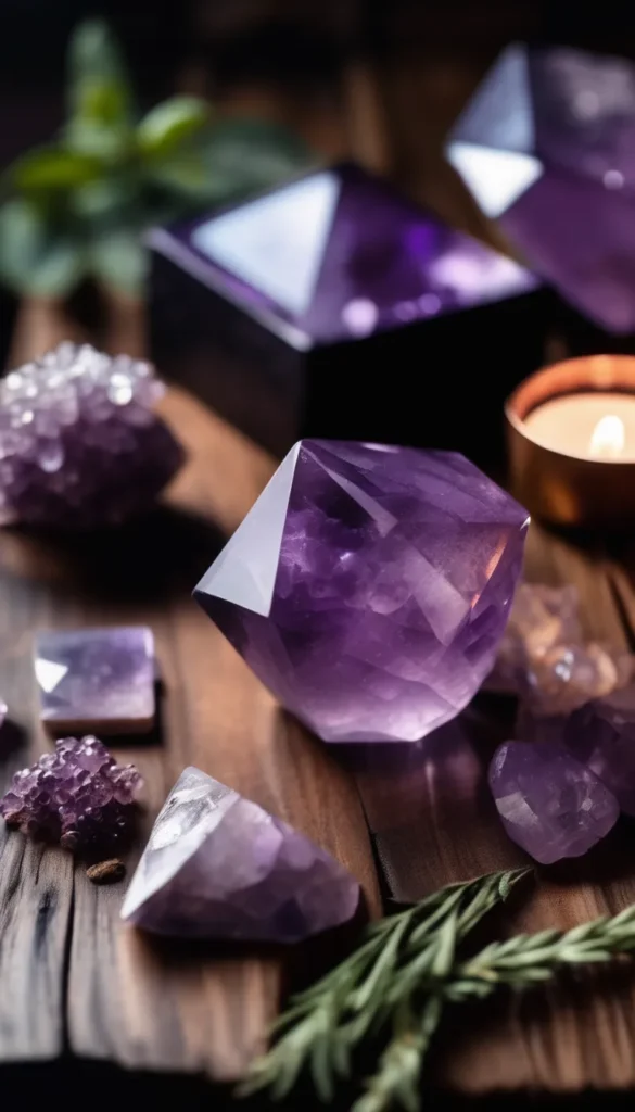 cleansing purple crystals